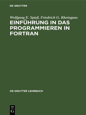 cover image of Einführung in das Programmieren in FORTRAN